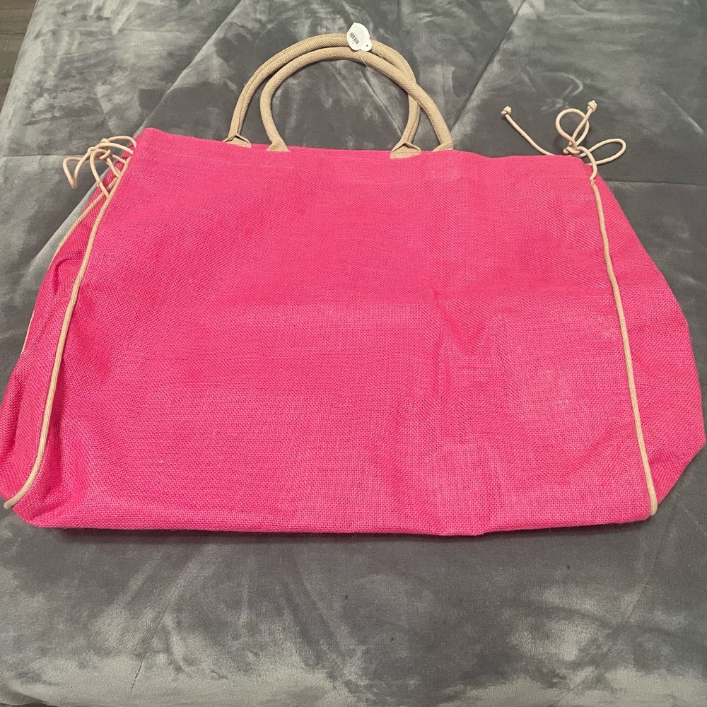 Pink Beach Tote, Never Used, Really Big with Handles, Tag still on